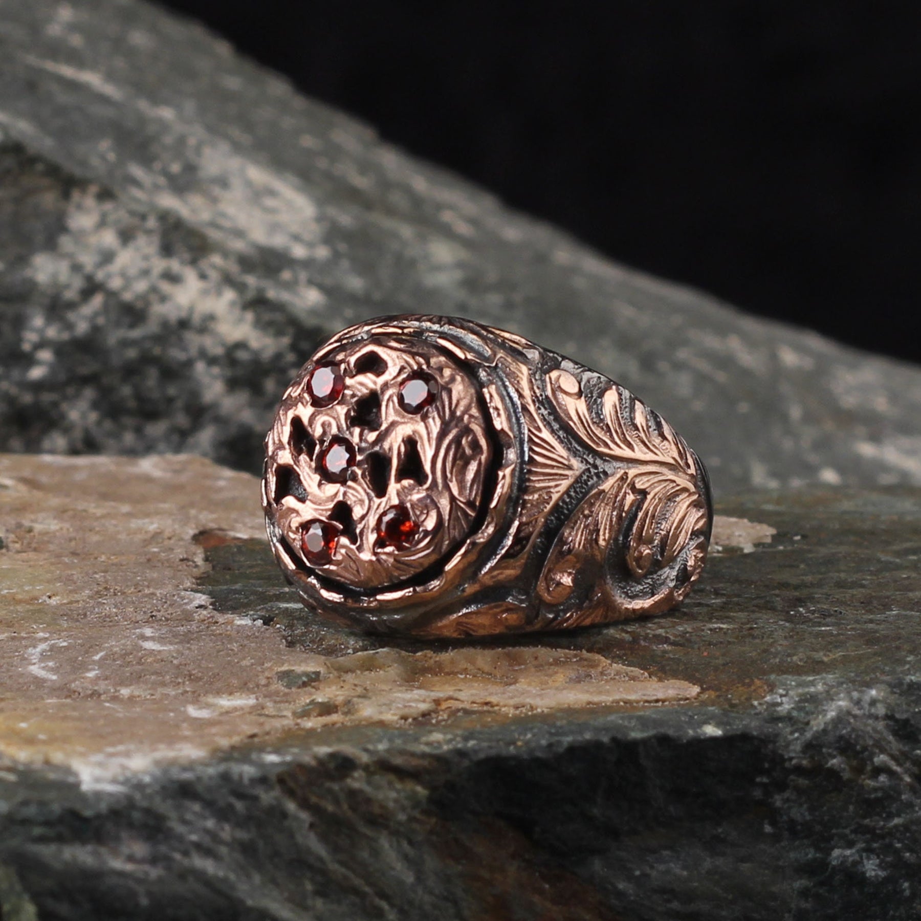 Rose Gold Plated Ring For Men